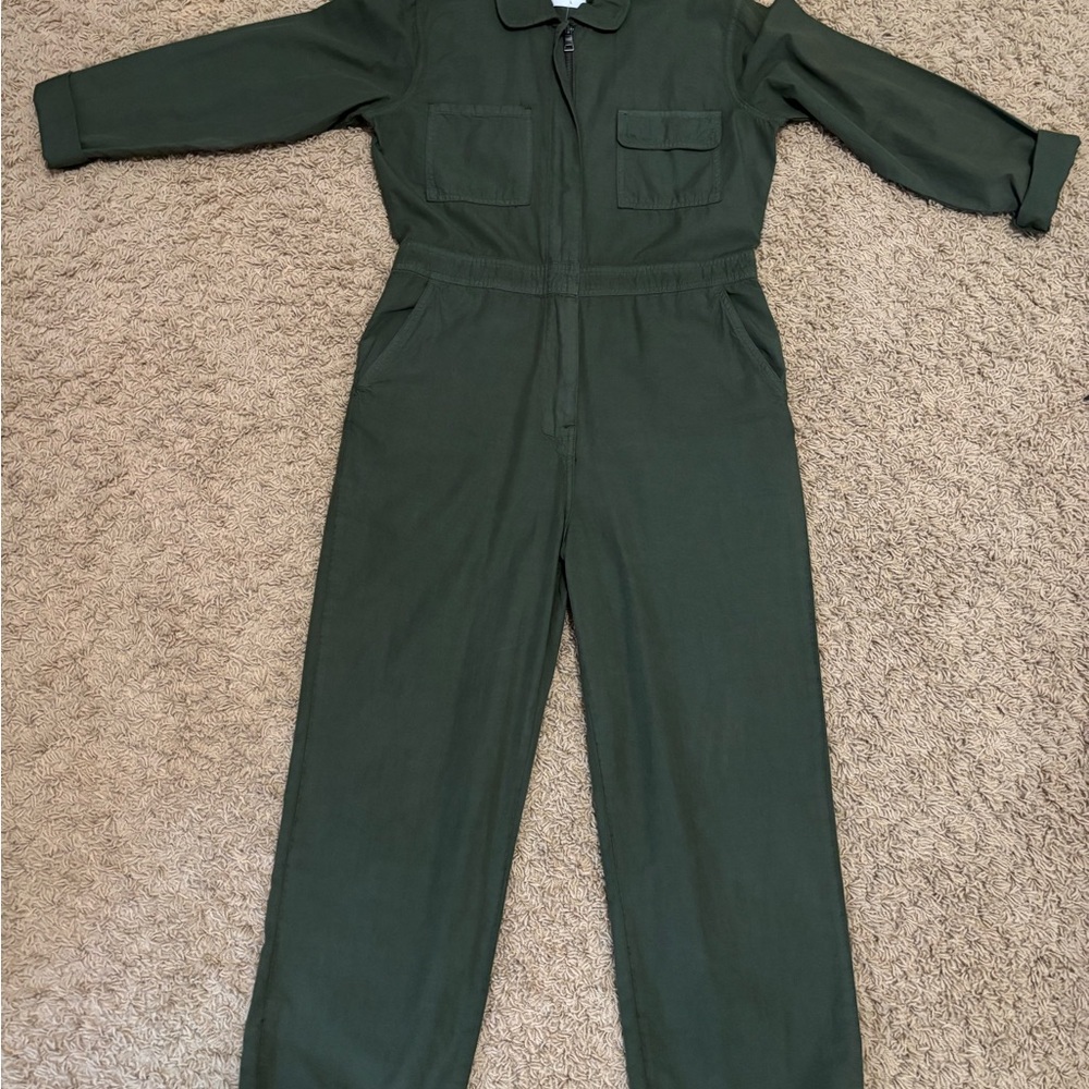 Rivet Utility Green Jumpsuit